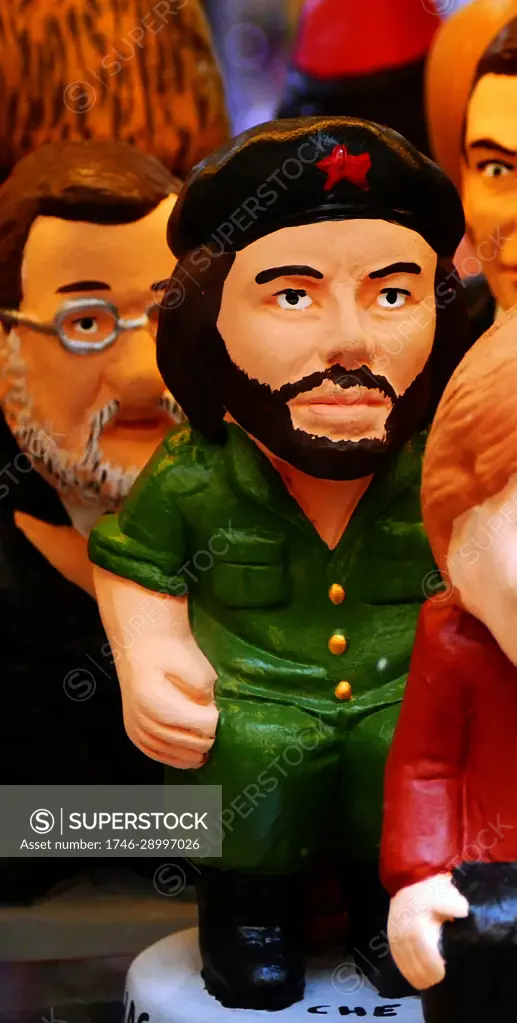 Ceramic figurine of Ernesto 'Che' Guevara (1928  October 9, 1967), an Argentine Marxist revolutionary, physician, author, guerrilla leader, diplomat, and military theorist. A major figure of the Cuban Revolution, his stylized visage has become a ubiquitous countercultural symbol of rebellion and global insignia in popular culture