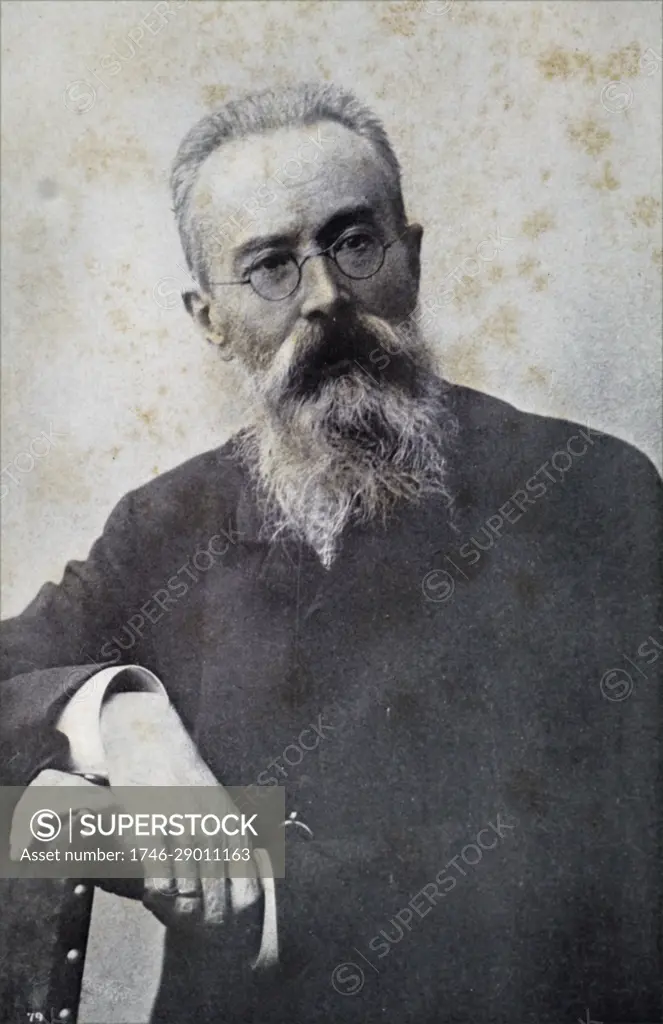 Photograph of Nikolai Rimsky-Korsakov (1844-1908) a Russian composer, and a member of the group of composers known as The Five. He was a master of orchestration. Dated 20th century