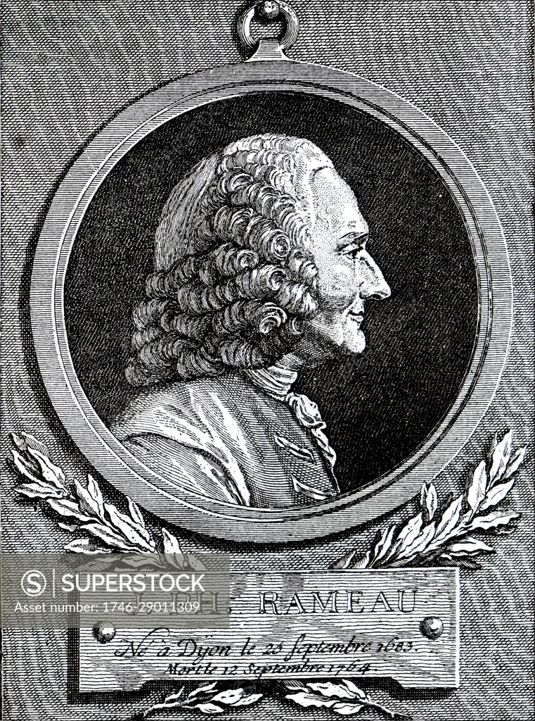 Portrait of Jean-Philippe Rameau (1683-1764) one of the most important French composers and music theorists of the Rocco era. Dated 18th century
