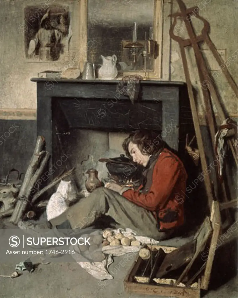 The Artist's Studio, 1845, Octave Tassaert, (1800-1874/French)