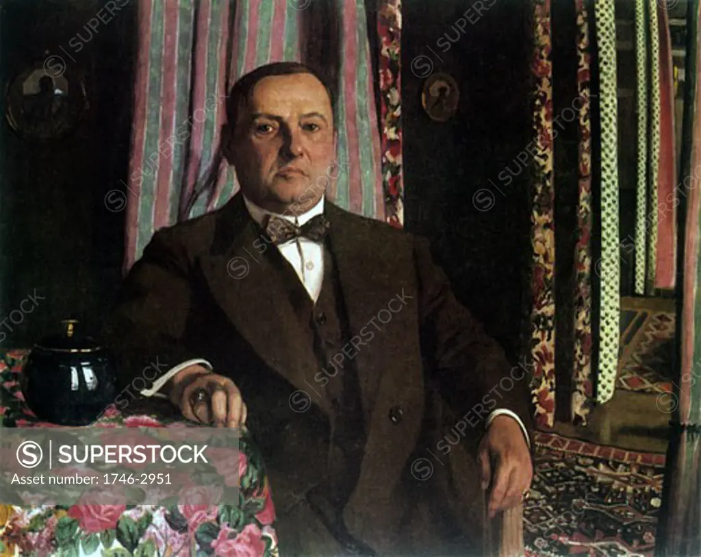 Portrait of Mr. Hasen, 1913, Flix Edouard Vallotton, (1865-1925/Swiss)