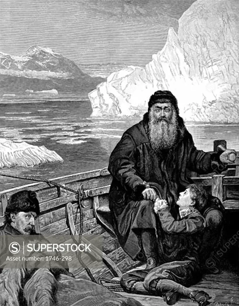 The Last Voyage of Henry Hudson After Picture by John Collier Engraving
