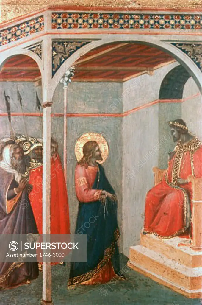Christ before Pilate 14th Century Pietro Lorenzetti (1280-1348 Italian)