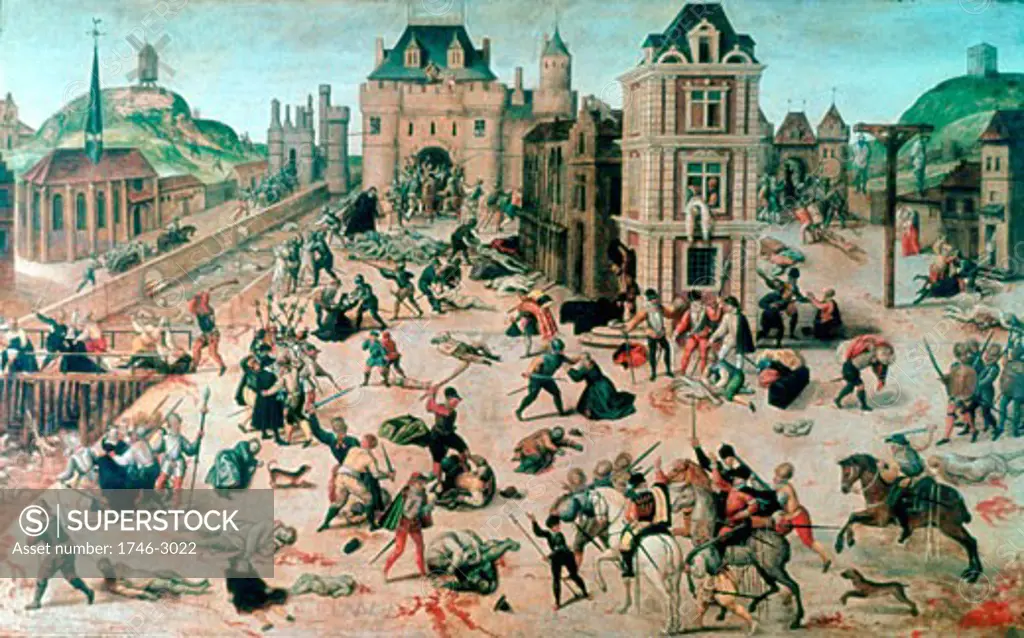 St, Bartholomew's Day Massacre, Le massacre de la Saint-Barthlemy, 16th Century, Franois Dubois,  1529-1584, French,  Muse Cantonal Des Beaux-Arts, Lausanne, Switzerland