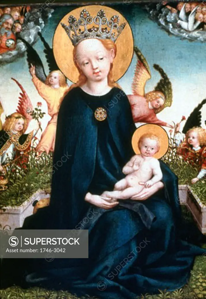 Virgin and Child 15th Century Martin Schongauer (c1430-1491 German)