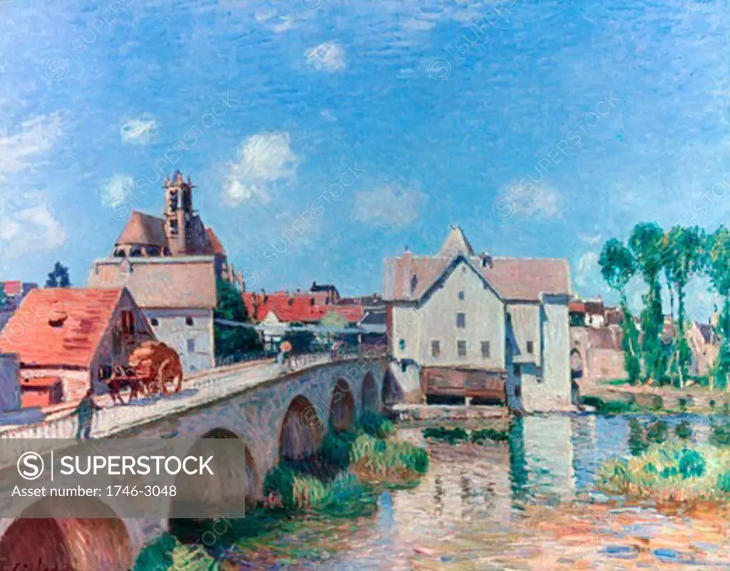The Bridge at Moret, 1893, Alfred Sisley, (1839-1899/French)