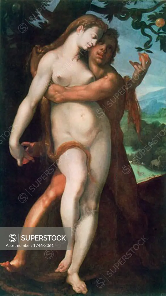 Adam and Eve Bartholomaeus Spranger (1546-1611 Flemish)