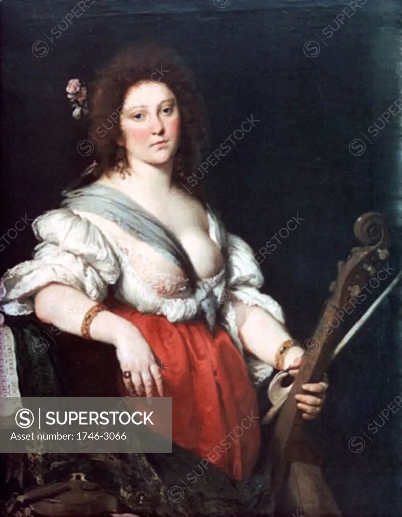 Gamba Player, c1635, Bernardo Strozzi, (1581-1644/Italian), Gemldegalerie, Dresden