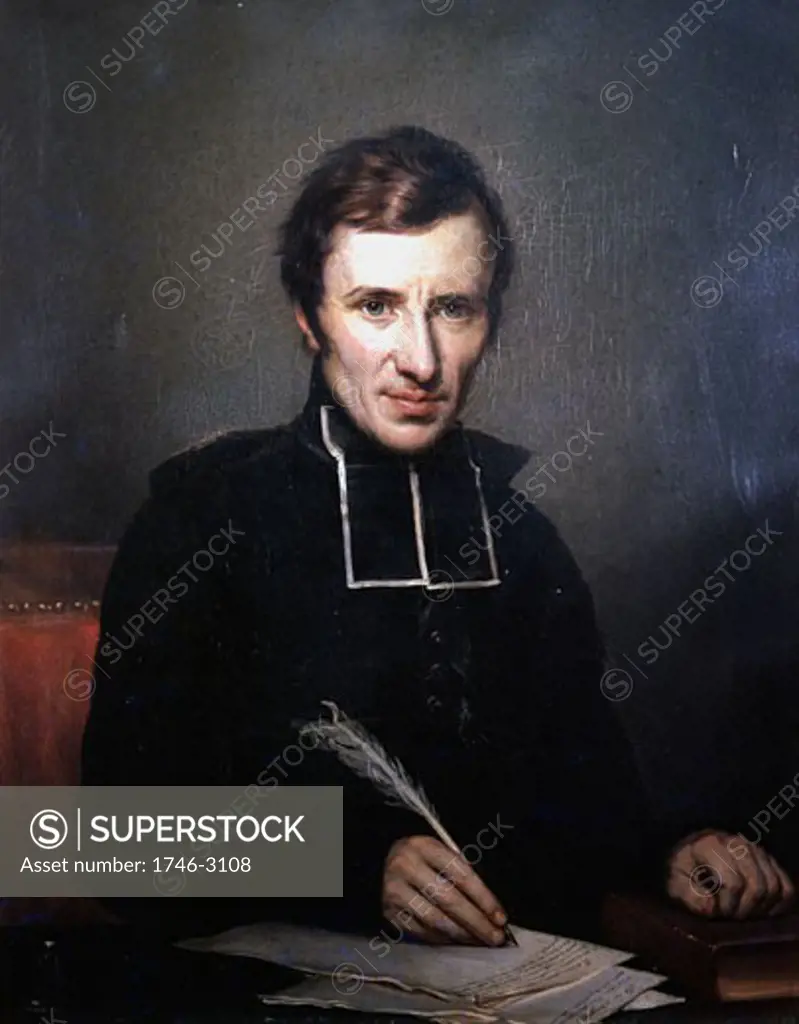 Hughes Felicite Robert de Lamennais (1782-1854), French priest, philosopher and political writer, 1826, Jean-Baptiste Paulin Guerin, (1783-1855/French), Musee de Beaux Arts