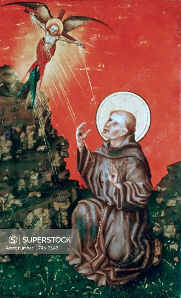 St. Francis receiving the Stigmata Stefan Lochner (c1400-1451 German)