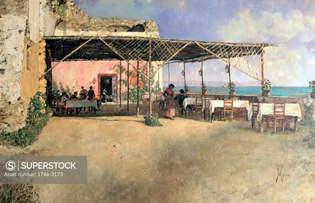 Una taverna a Posillipo, 1886, Vincenzo Migliaro, (1858-1938/Italian), Museo Pignatelli, Naples