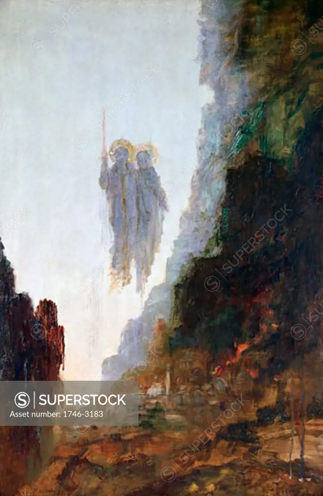 Angels of Sodom Gustave Moreau (1826-1898 French) Musee Gustave Moreau, Paris, France