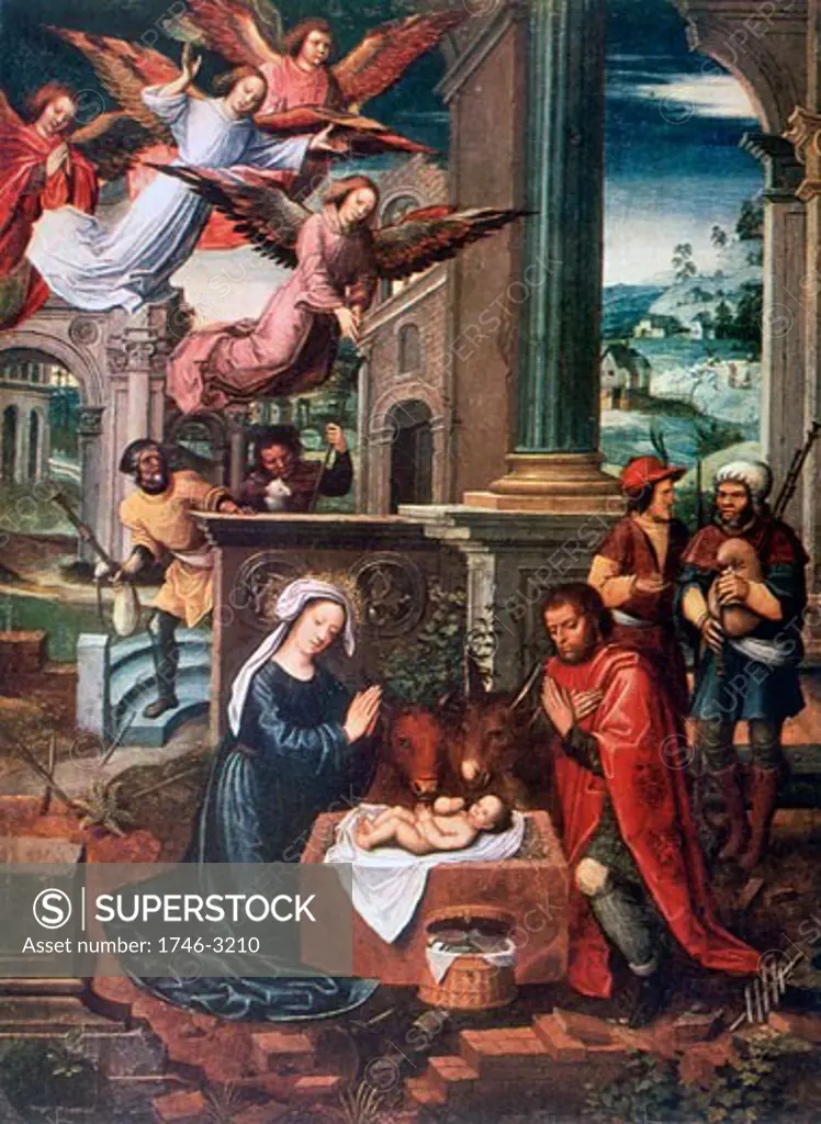 The Nativity Ambrosius Benson (c1495-1550 Netherlandish)