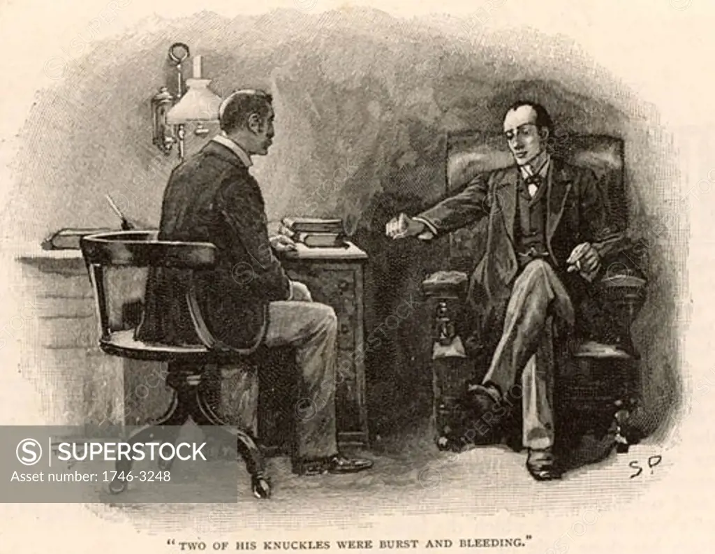 The Adventures of Sherlock Holmes,  by Sidney E Paget,  illustration,  England,  London,  The Strand Magazine,  1893