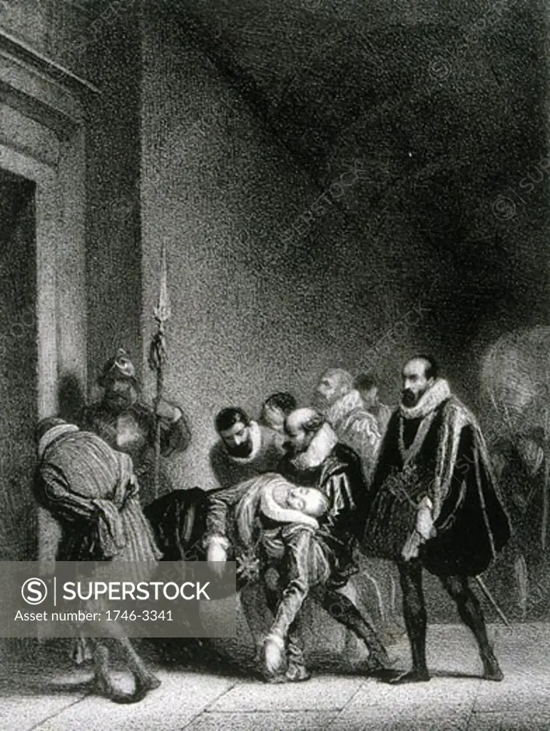Henry IV,  King of France and Navarre (1553-1610),  assassinated by Roman Catholic fanatic Ravaillac,  19th century