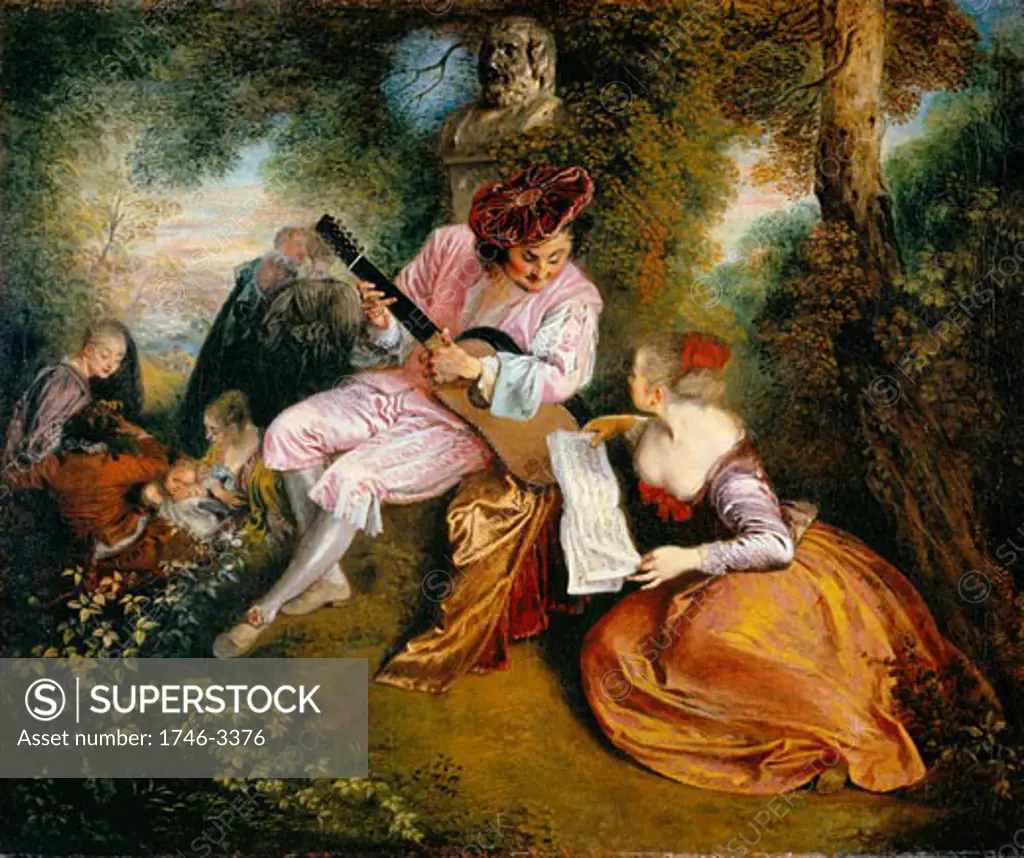 La Gamme d'Amour (The Scale of Love) by Jean-Antoine Watteau,  1784-1721,  French,  18th century