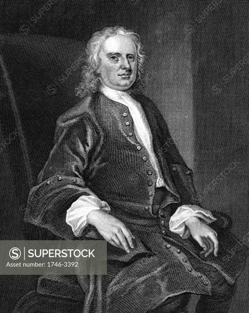 Isaac Newton,  English mathematician and physicist,  engraving,  17th century,  18th century