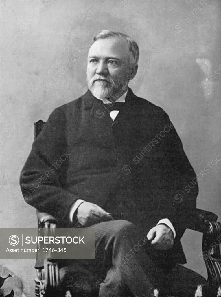 Andrew Carnegie, American Industrialist and Philanthropist, (1835-1919). Photograph by Mathew Brady in the 1870s