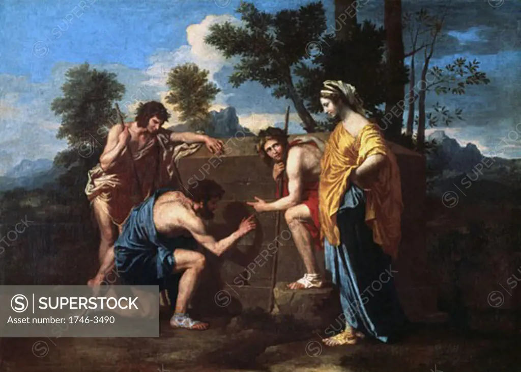 The Shepherds of Arcadia by Nicolas Poussin,  1594-1665 French,  oil on canvas,  1653