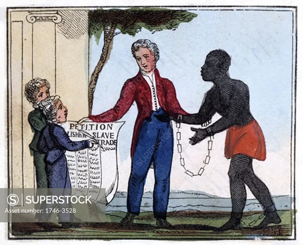 The Petition for Abolishing the Slave-Trade,  from The Black Man's Lament; or How to Make Sugar,  by Ameilia Opie,  England,  London,  1826