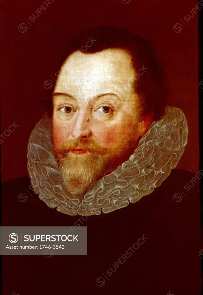 Portrait of Francis Drake,  English navigator and privateer,  16th Century