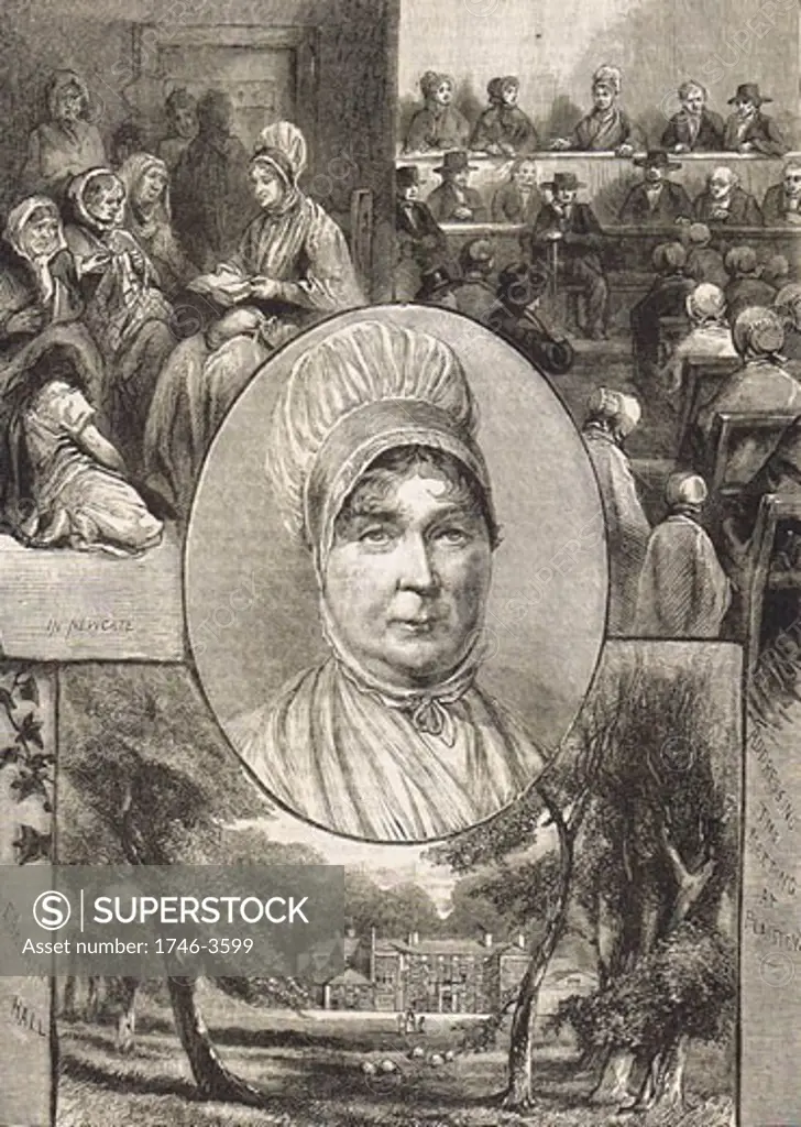 Portrait of Elizabeth Fry,  English Quaker social reformer,  Illustration from 'The Quiver',  London,  1882