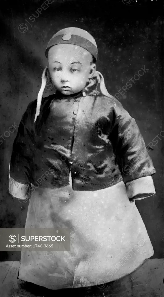 Pu-Yi (Hsuan T'ung) 1906-1967 as a small child, 23 February 1909. Last Emperor of China 1908-1912.