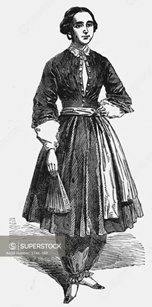 Amelia Bloomer (1818-1894) American feminist and champion of dress reform.