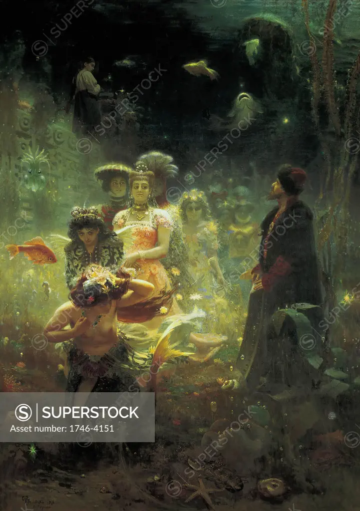 Ilya Repin   Russian artist. (1884-1930)  Sadko. 1876. Oil on canvas. Sadko (hero of a Russian fairy-tale), There is an opera on the subject by Rimsky-Korsakov (1896).