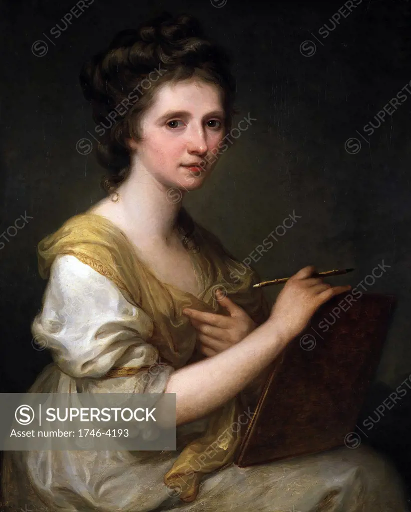 Maria Anna Angelika 1741   1807) Swiss-Austrian Neo-classical painter. Self Portrait