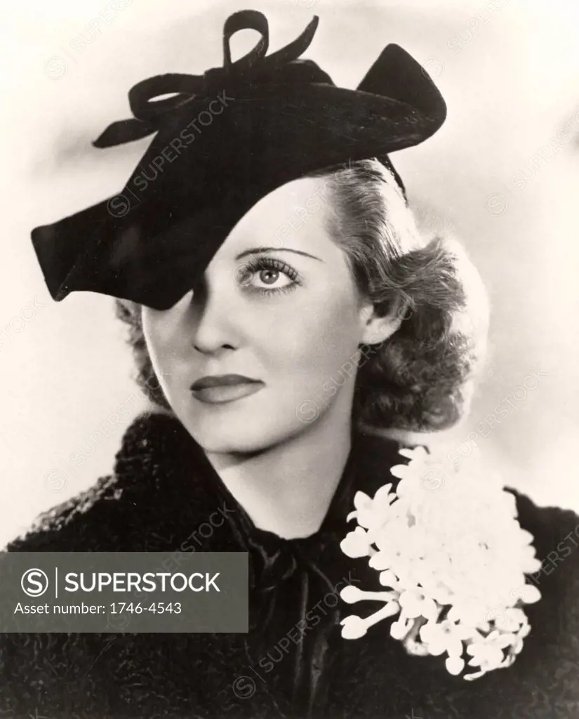 Bette Davis (1908-1989)  American Hollywood actress and film star. Photograph.