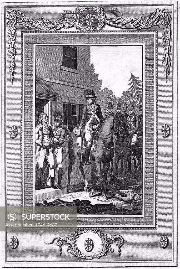 Charles Lee (1731-82) English-born American Revolutionary general captured by British troops 1776. Engraving