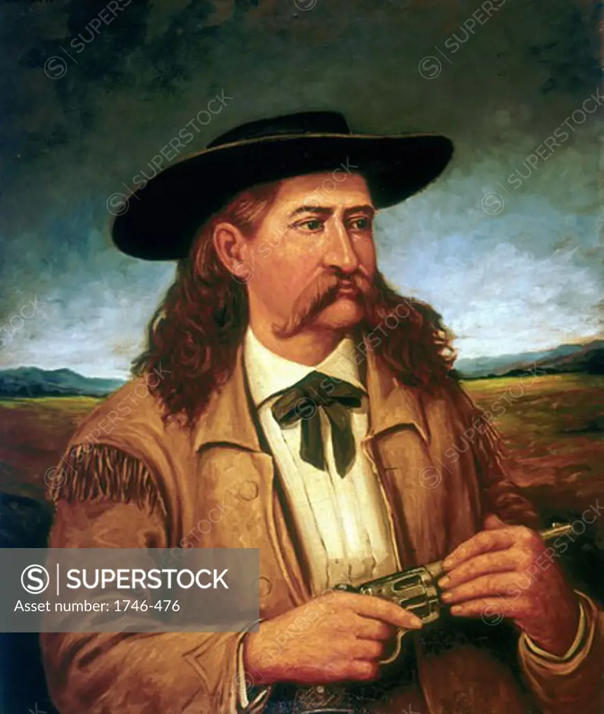 James Butler "Wild Bill" Hickock (1837-76) American scout and lawman. Painting from life by Henry H Cross 1874. Thomas Gilcrease Institute, Tulsa, Oklahoma