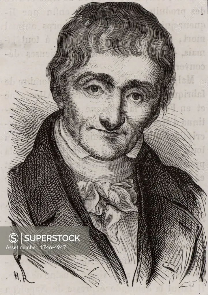 Alexandre Brongniart (1770-1847) French geologist and mineralogist. He introduced term Jurassic for Cotswold clays and limestones.  Director of Sevres porcelain factory 1800-1847. Engraving from Les Merveilles de l'Industrie by Louis Figuier (Paris, c1870).