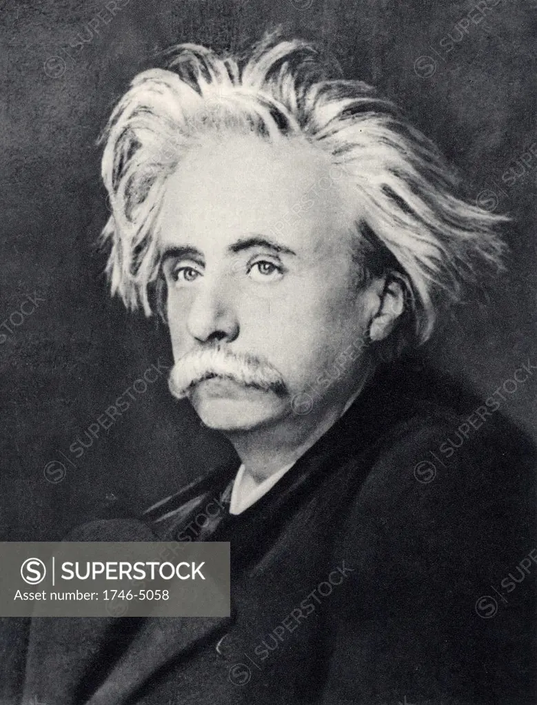 Edvard (Hagerup) Grieg  (1843-1907) Norwegian composer. After a photograph.