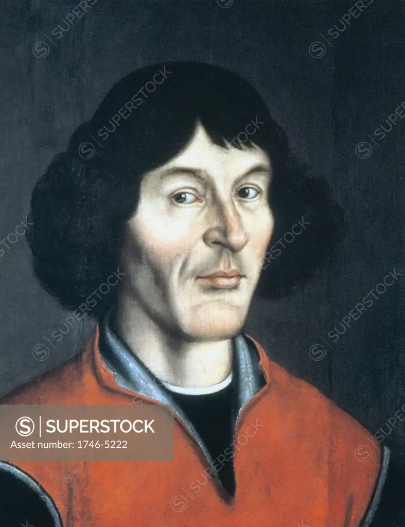 Nicolas Copernicus (1473-1543) Polish astronomer. Heliocentric system of the universe. Anonymous 16th century portrait.