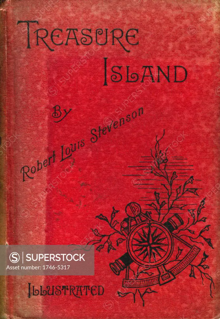 Robert Louis Stevenson (1850-94) Treasure Island adventure novel for children first serialised as The Sea Cook: or, Treasure Island in Young Folks 1881-82 and in book form 1883. Cover of 1886 illustrated edition.