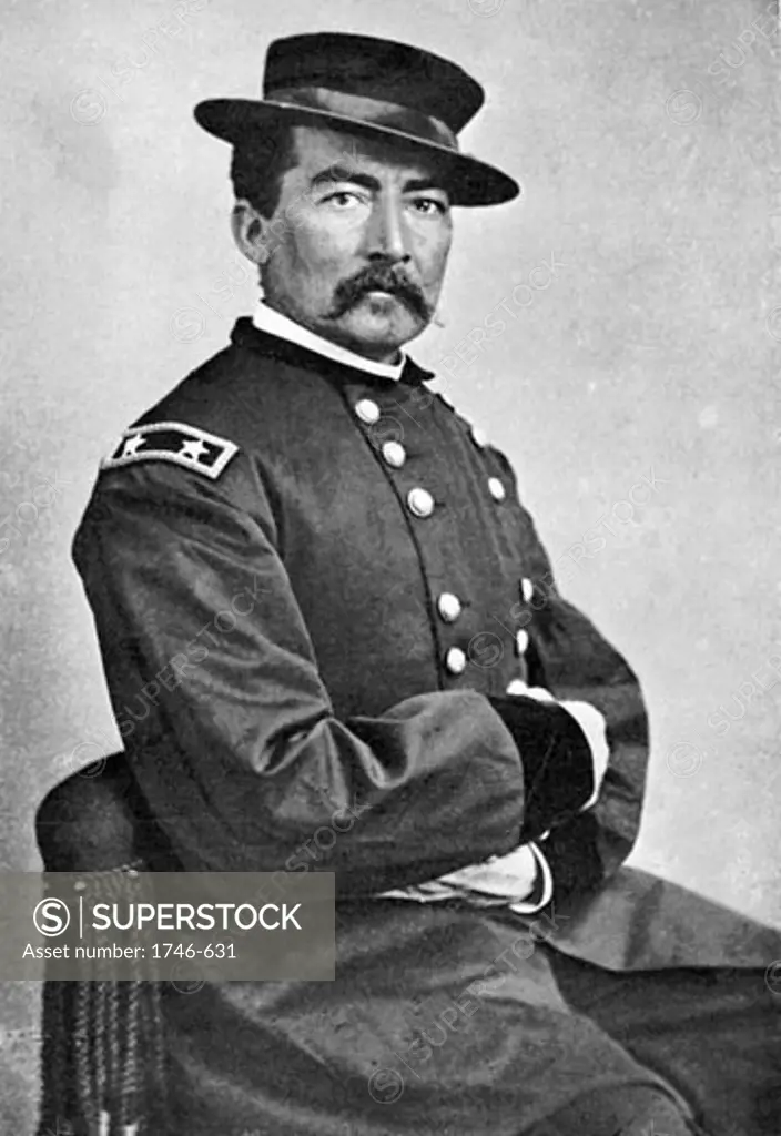 Philip Henry Sheridan (1831-1888), Union General during the American Civil War (1861-1865), After photograph by Mathew Brady