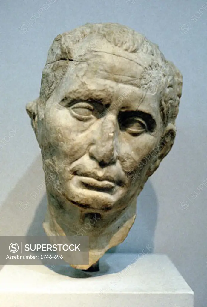 Julius Caesar (c100-44 BC) Roman soldier and statesman. Portrait bust