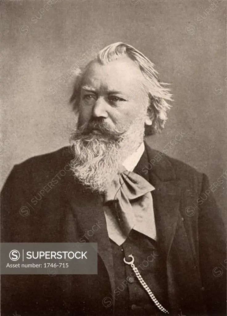 Johannes Brahms, (1833-1897), German composer. Halftone