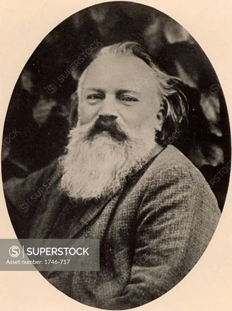 Johannes Brahms, (1833-1897), German composer, 1890s. Halftone from photograph