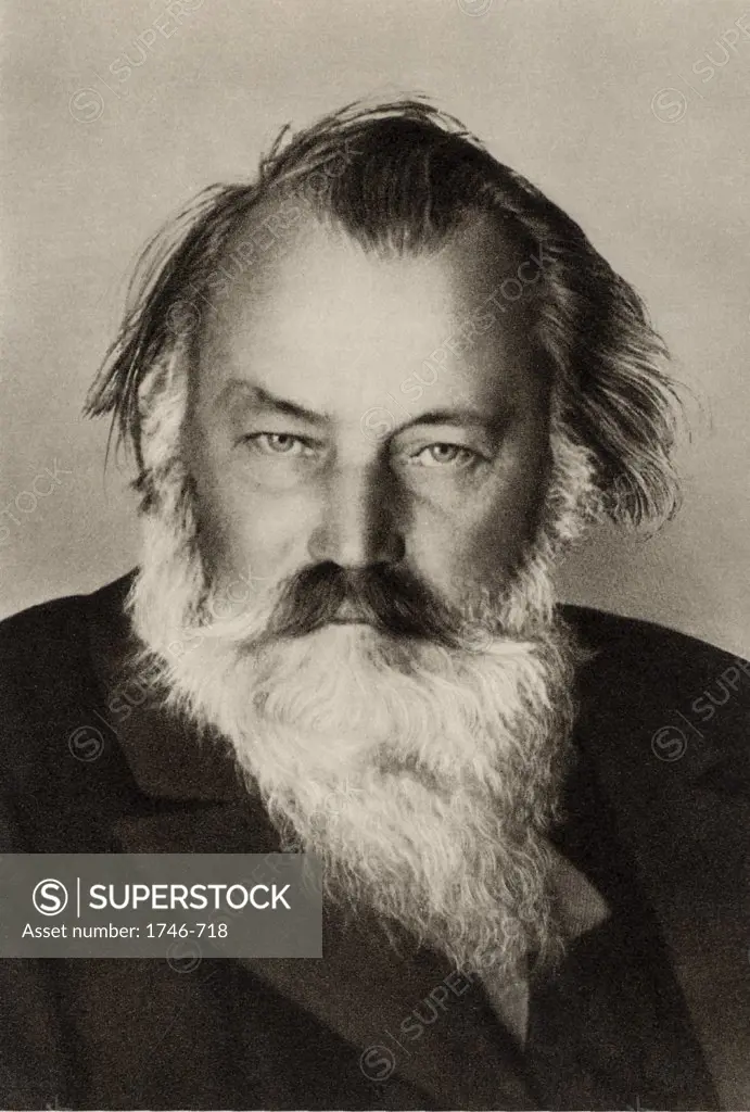 Johannes Brahms, (1833-1897), German composer, 1897. Halftone from a photograph