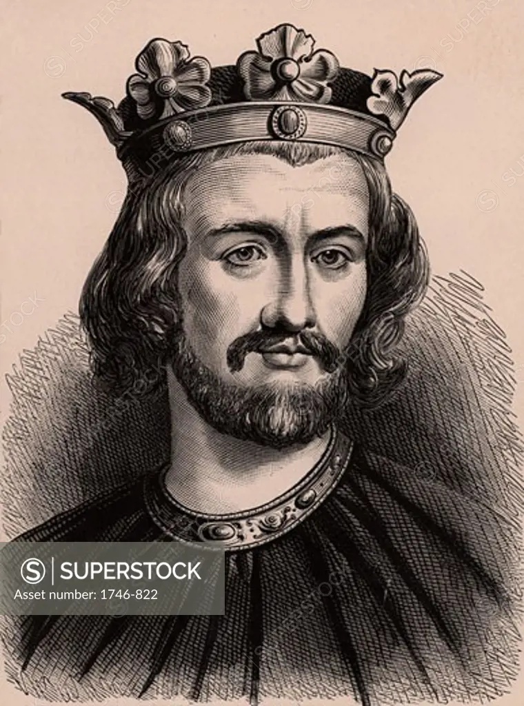 John (1167-1216), King of England, c1900, Wood engraving