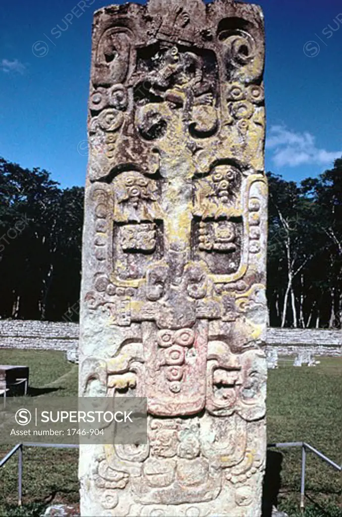 Stele B from Copan. Pre-Columbian, Honduras: Maya (cAD 300-630)