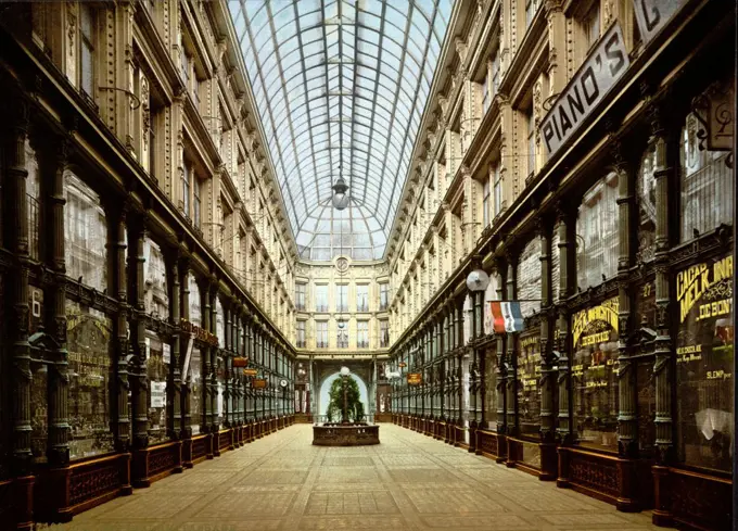 Covered shopping Arcade, Rotterdam, Holland; between 1890 and 1900.