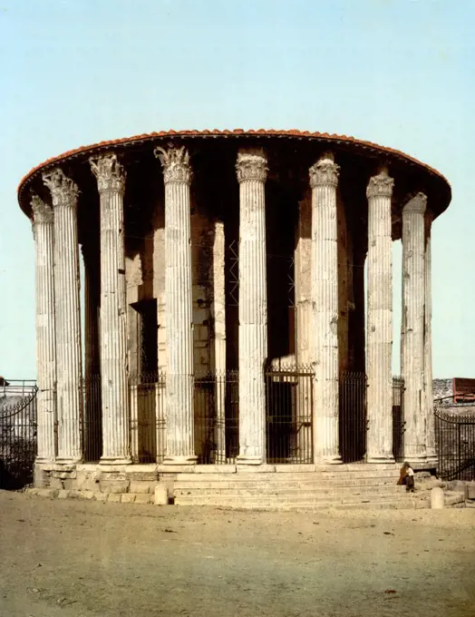 Vesta's Temple, Rome, Italy between 1890 and 1900.
