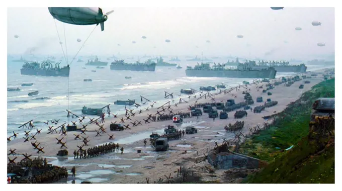 World War two D-day landings Omaha beach, Normandy, France 1944