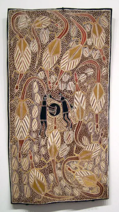 Australian Aboriginal bark painting.