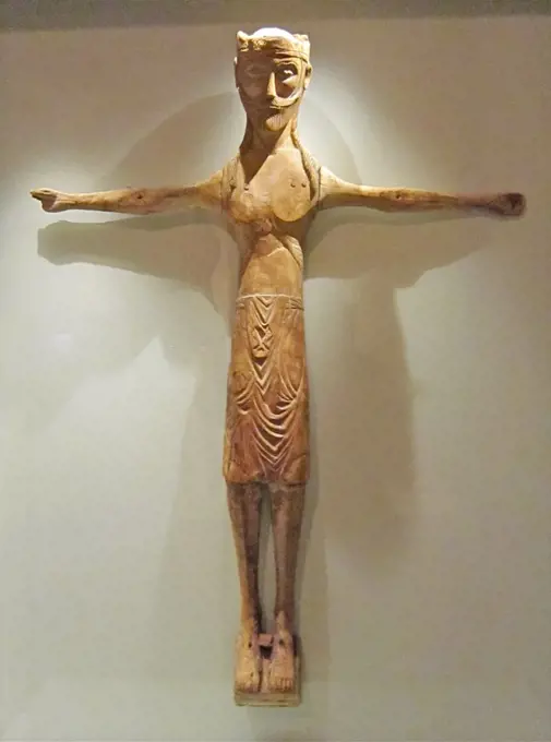 Icelandic art, early crucified Christ, National Museum, Reykjavík, Iceland.