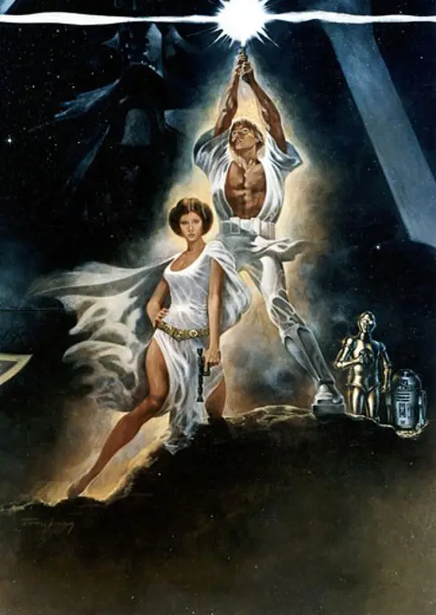 Poster for the film "Star Wars" 1977 20th Century Fox